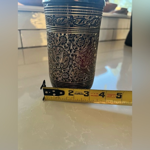 Vtg Collectible Decorative Wine Bottle Flask Brass India Etch NO BEER IN KUWAIT - Picture 16 of 16